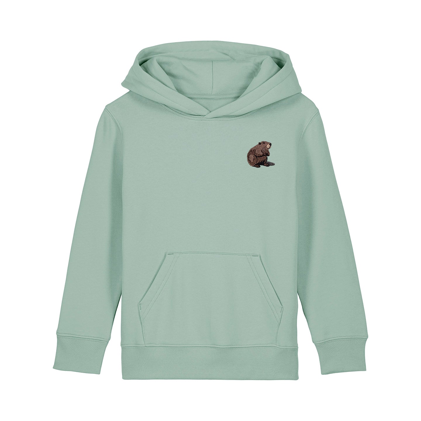 Beaver Embroidered Kids Hoodie