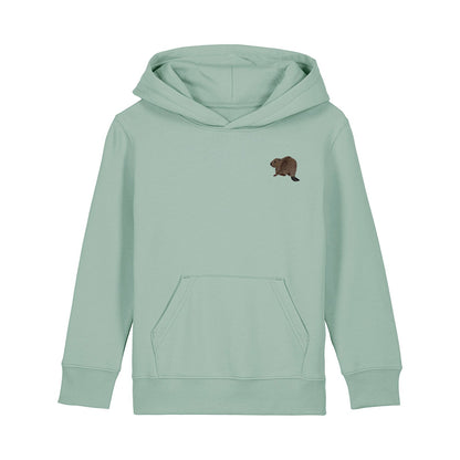 Beaver Riverside Embroidered Kids Hoodie