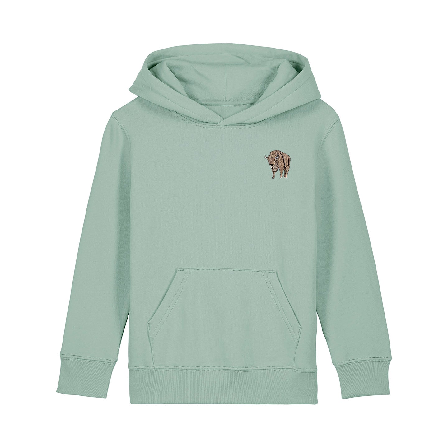 Bison Embroidered Kids Hoodie