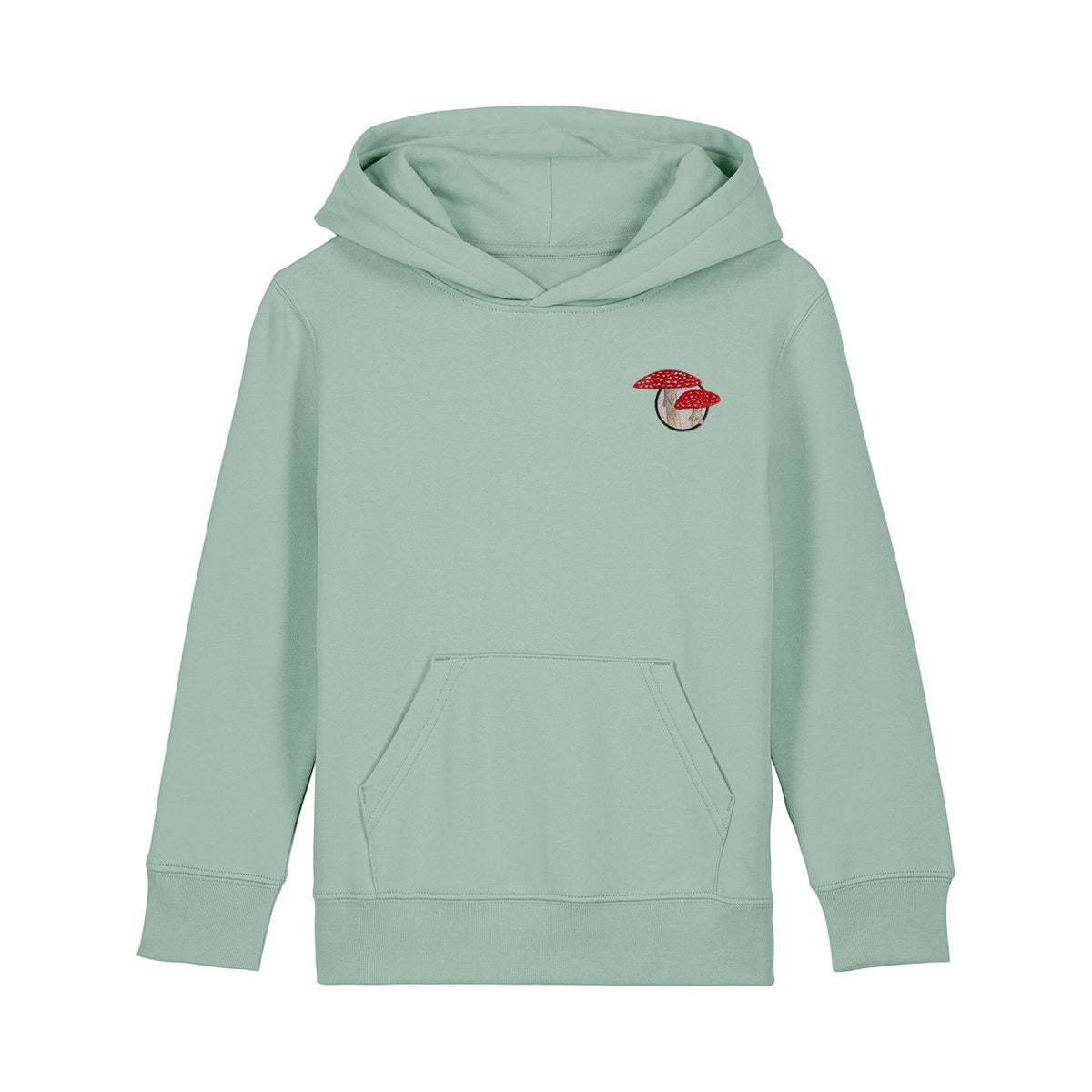Fly Agaric Mushroom Embroidered Kids Hoodie