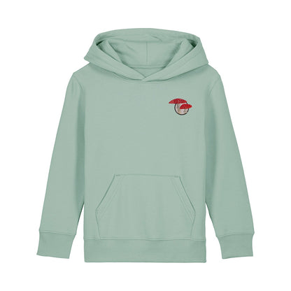 Fly Agaric Mushroom Embroidered Kids Hoodie