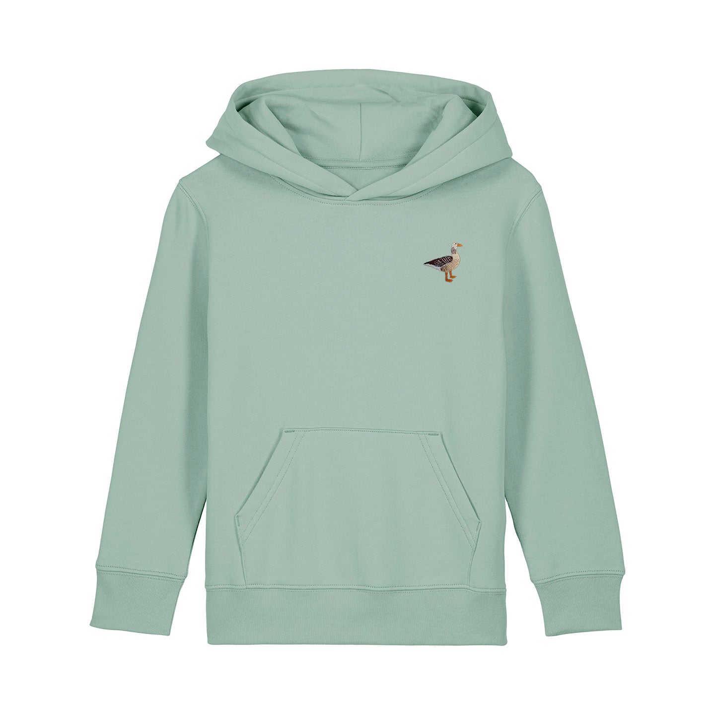 Greylag Goose Embroidered Kids Hoodie