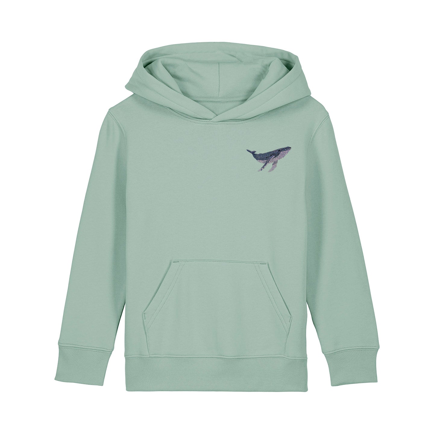 Humpback Whale Embroidered Kids Hoodie