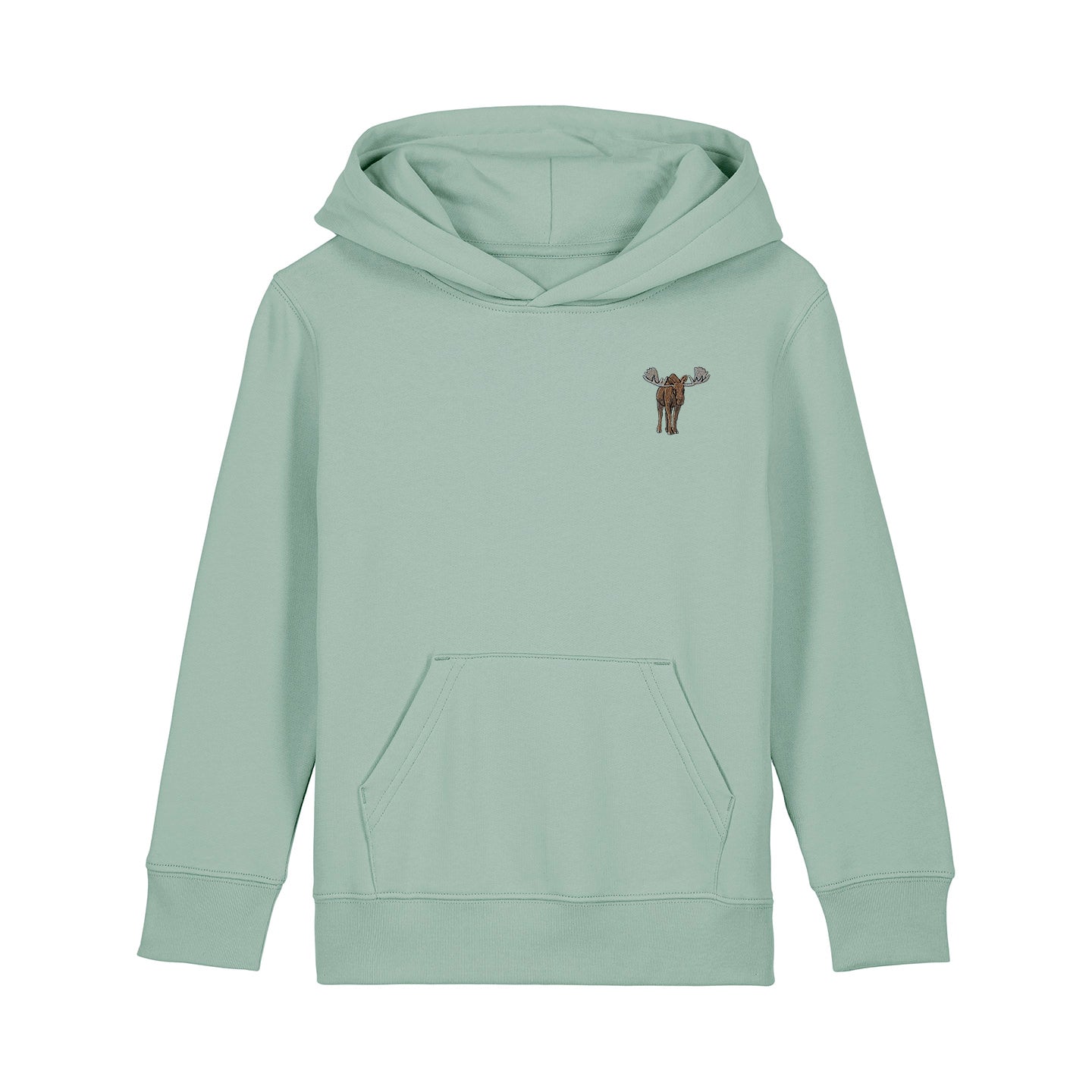 Moose Embroidered Kids Hoodie