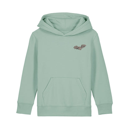 Natterer's Bat Embroidered Kids Hoodie