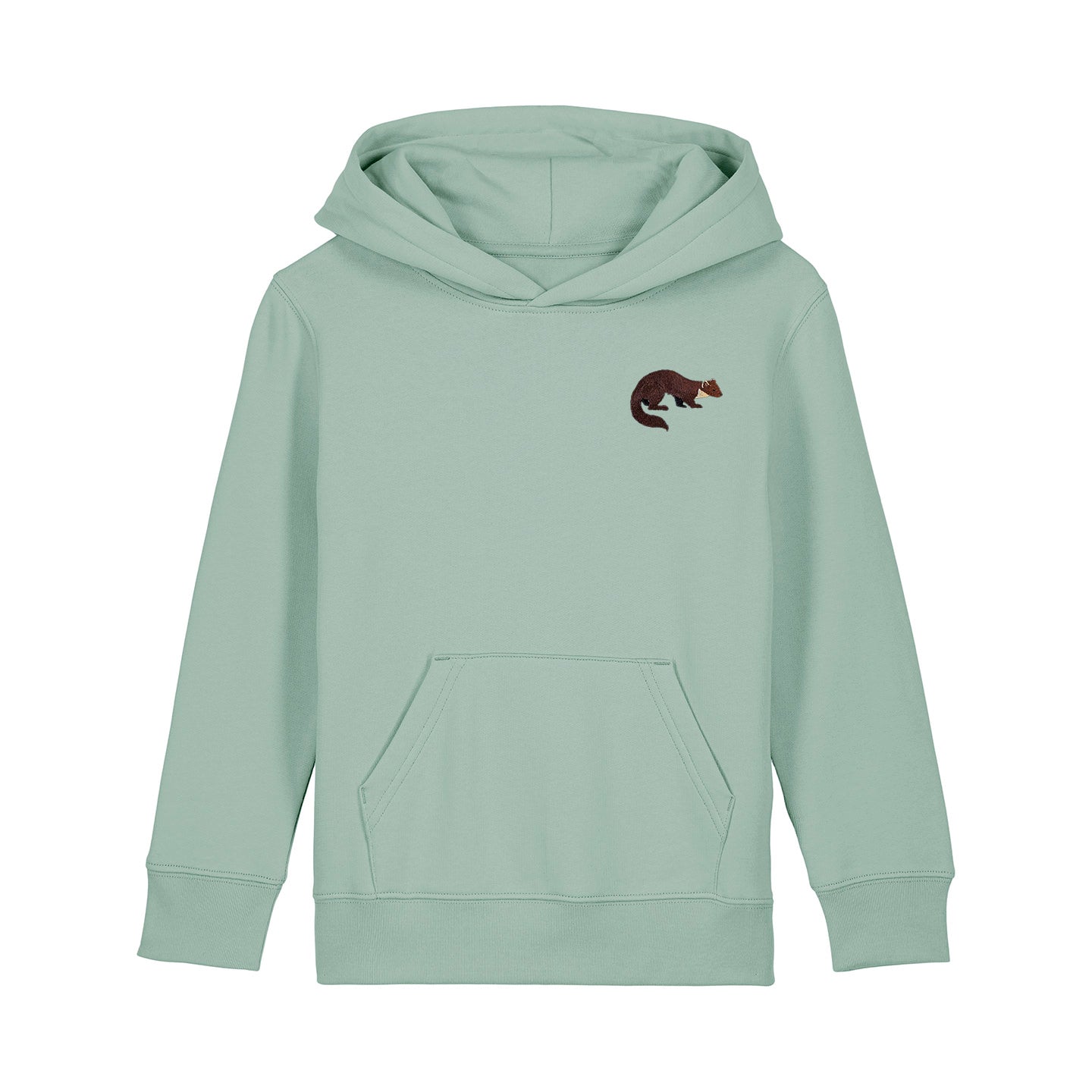 Pine Marten Embroidered Kids Hoodie