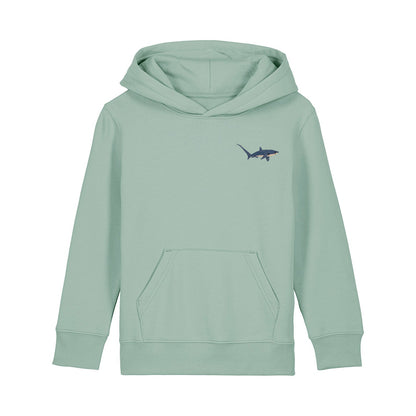 Thresher Shark Embroidered Kids Hoodie