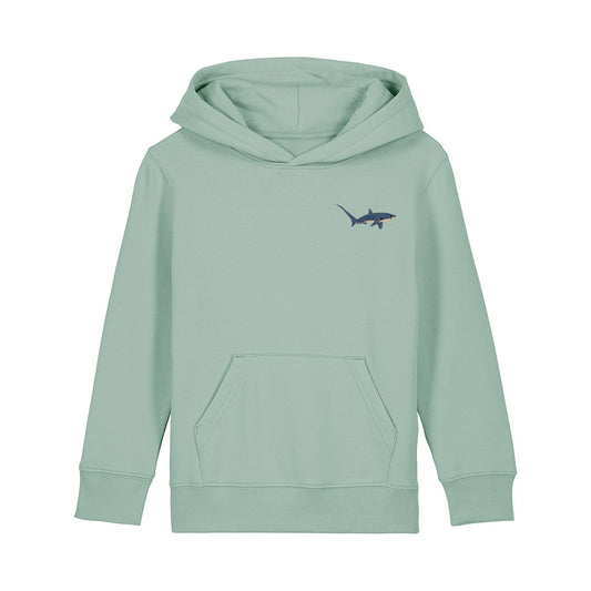 Thresher Shark Embroidered Kids Hoodie
