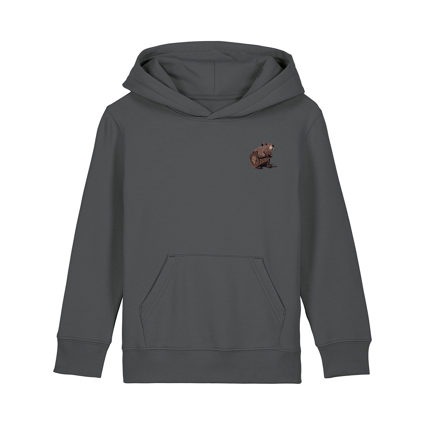 Beaver Embroidered Kids Hoodie