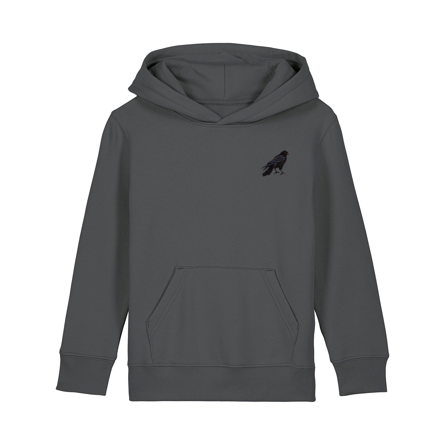 Crow Embroidered Kids Hoodie