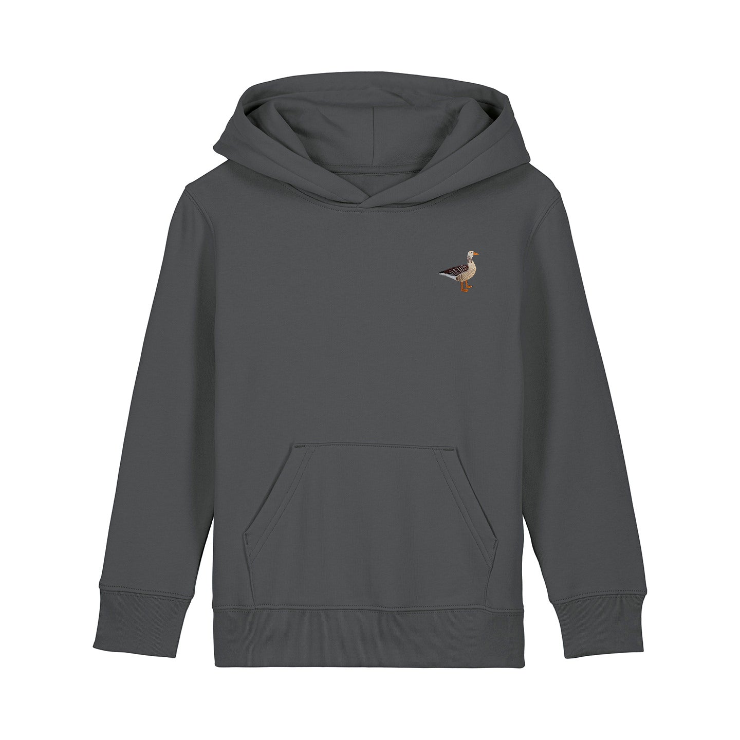 Greylag Goose Embroidered Kids Hoodie