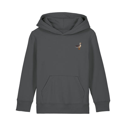 Greylag Goose Embroidered Kids Hoodie