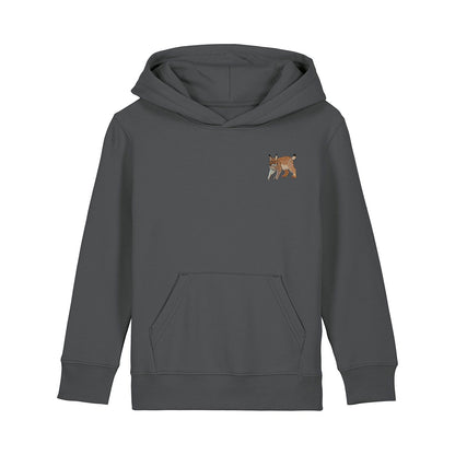 Lynx Embroidered Kids Hoodie