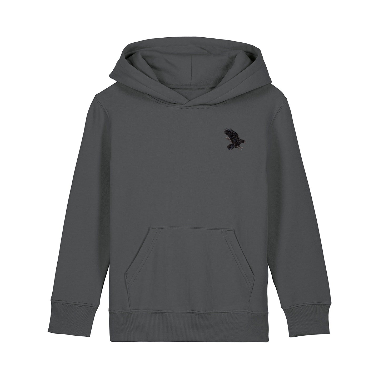 Raven Embroidered Kids Hoodie