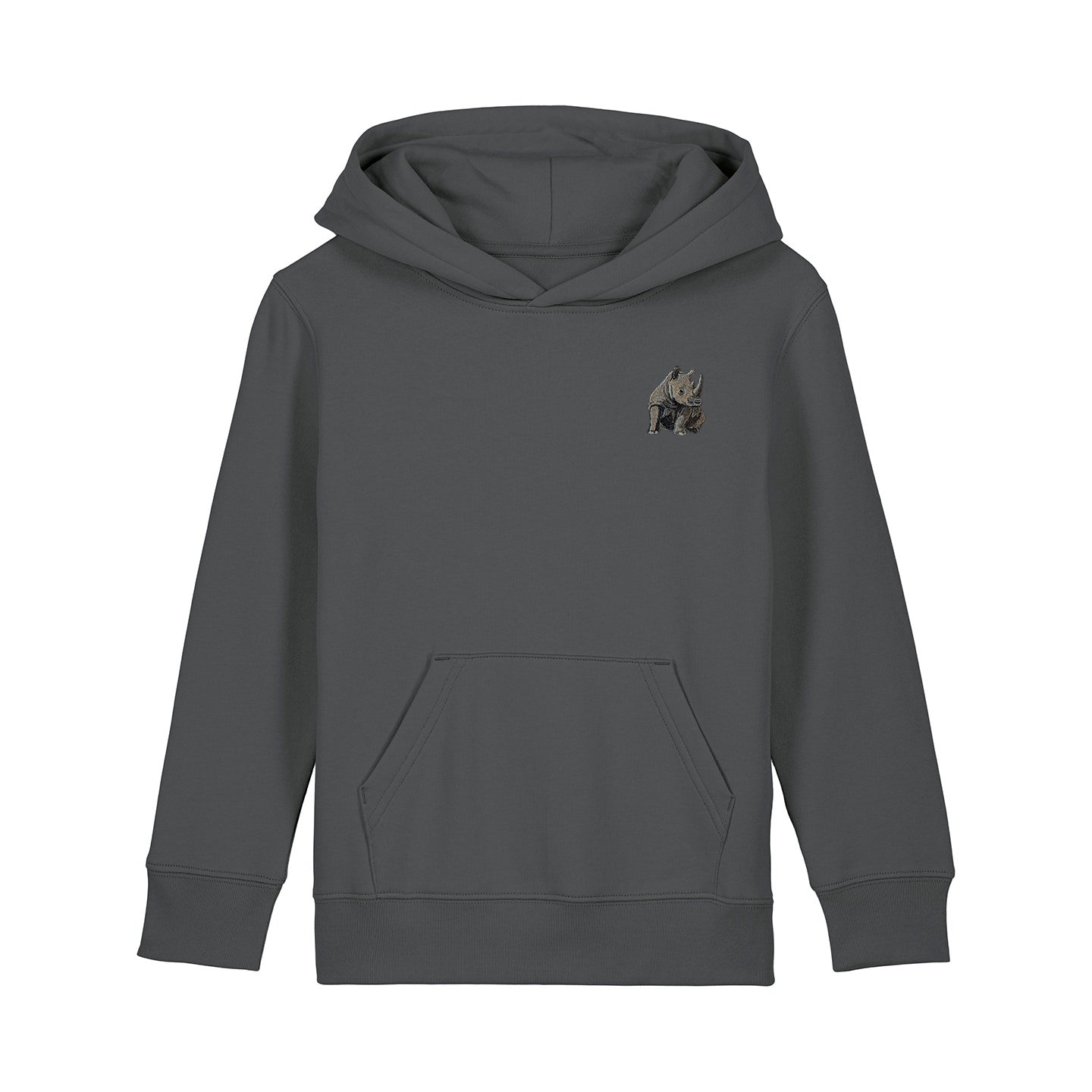 Rhino Embroidered Kids Hoodie