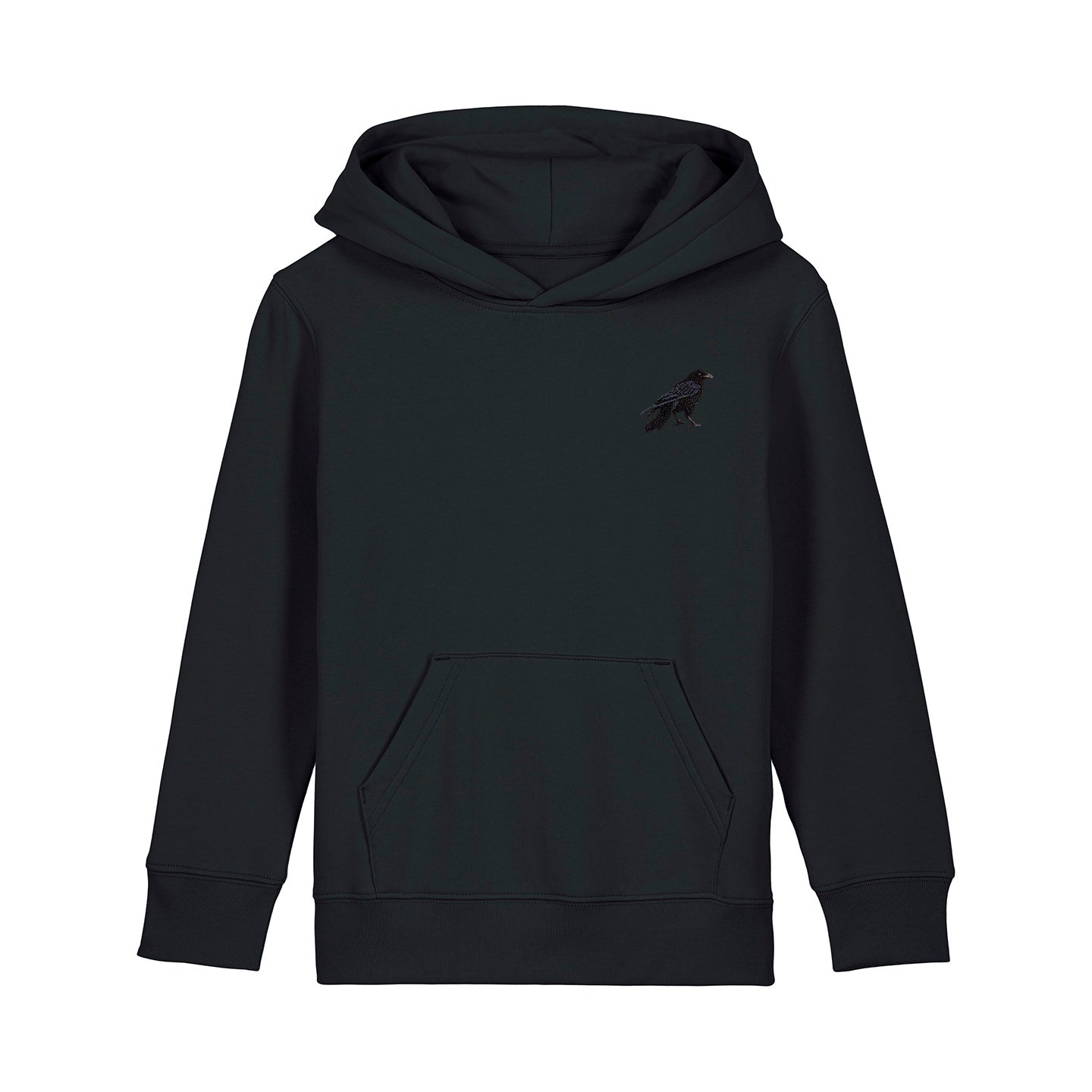 Crow Embroidered Kids Hoodie