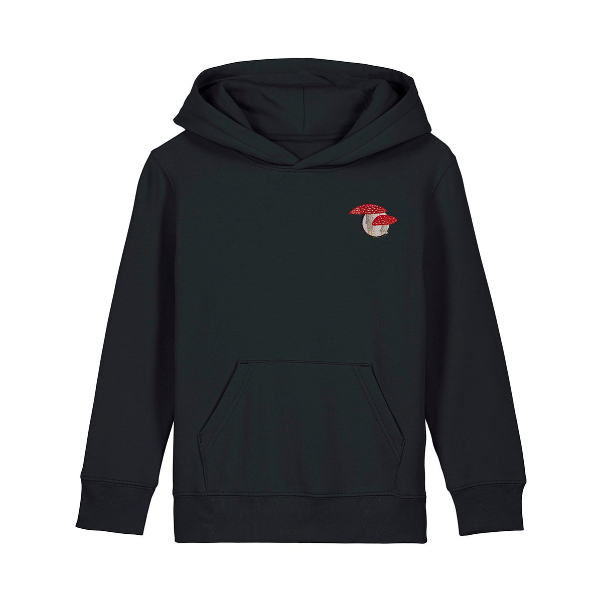 Fly Agaric Mushroom Embroidered Kids Hoodie