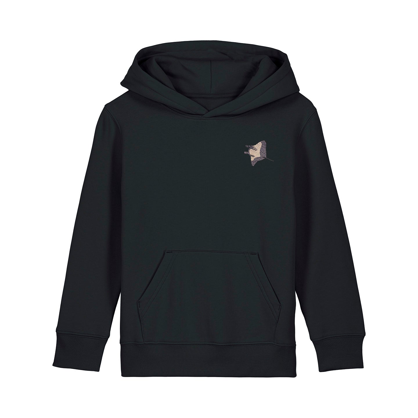 Manta Ray Embroidered Kids Hoodie