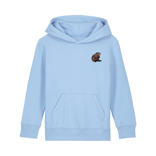 Beaver Embroidered Kids Hoodie