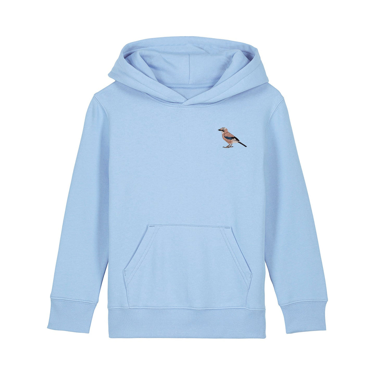 Eurasian Jay Embroidered Kids Hoodie