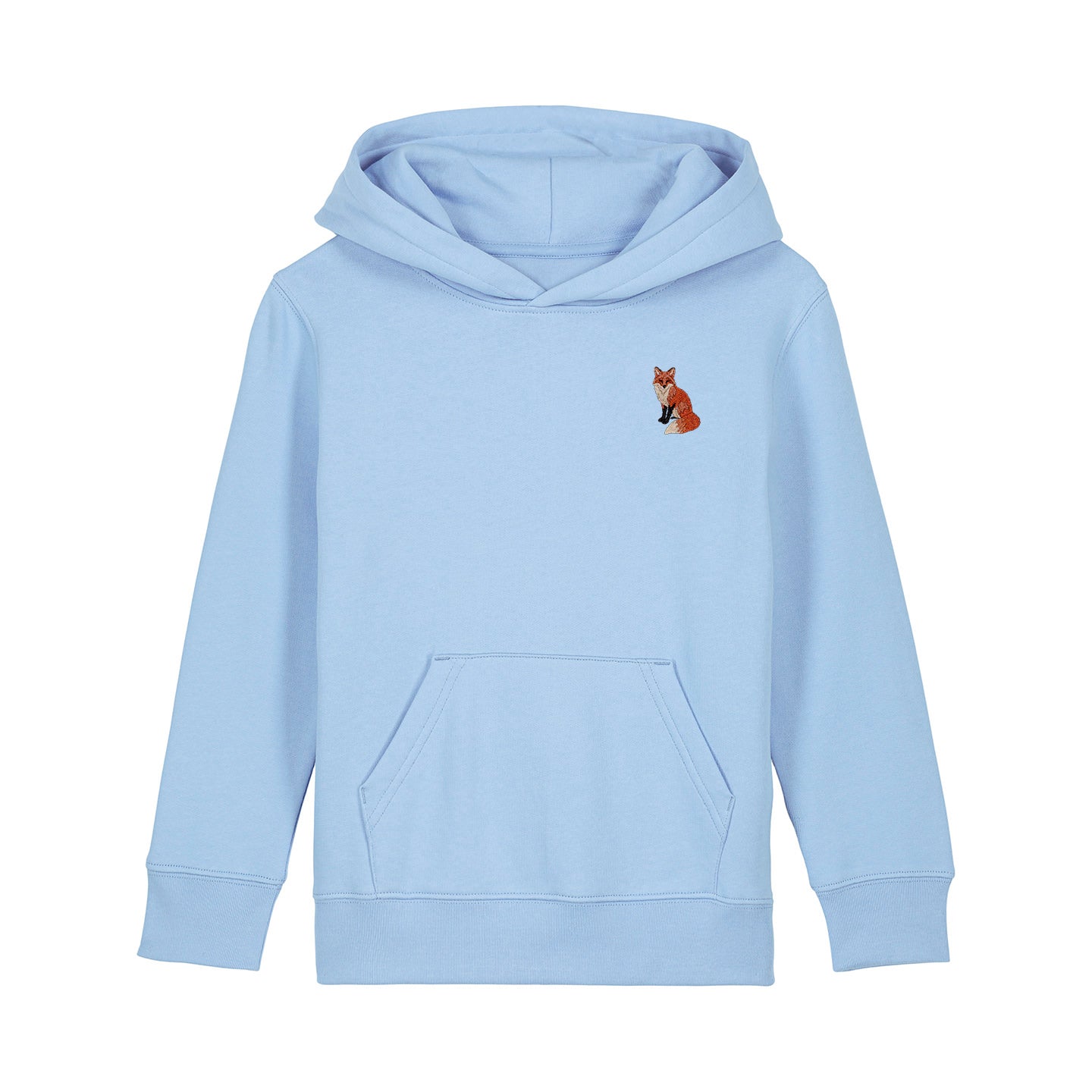 Fox Embroidered Kids Hoodie