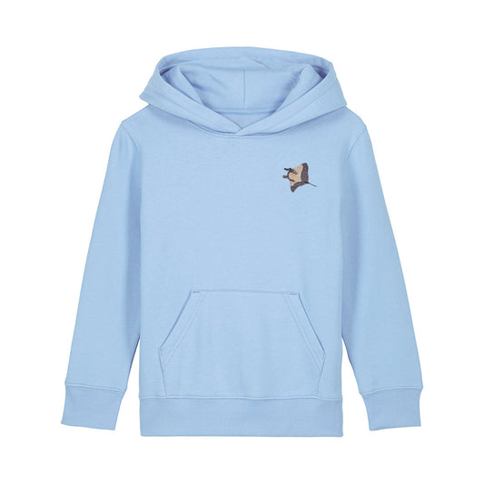 Manta Ray Embroidered Kids Hoodie
