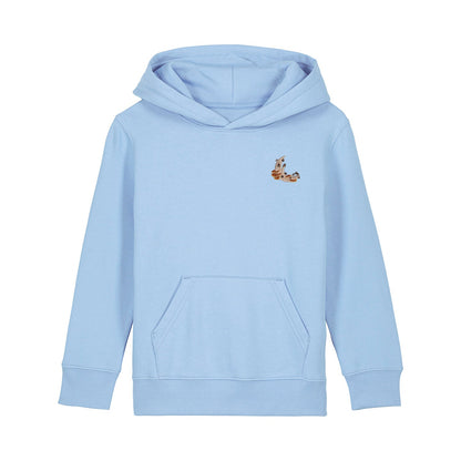 Mushroom Moon Crescent Embroidered Kids Hoodie
