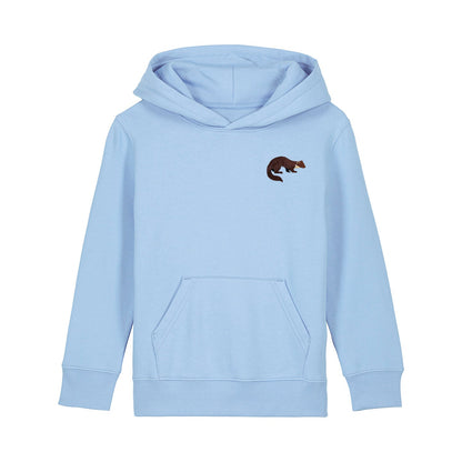 Pine Marten Embroidered Kids Hoodie