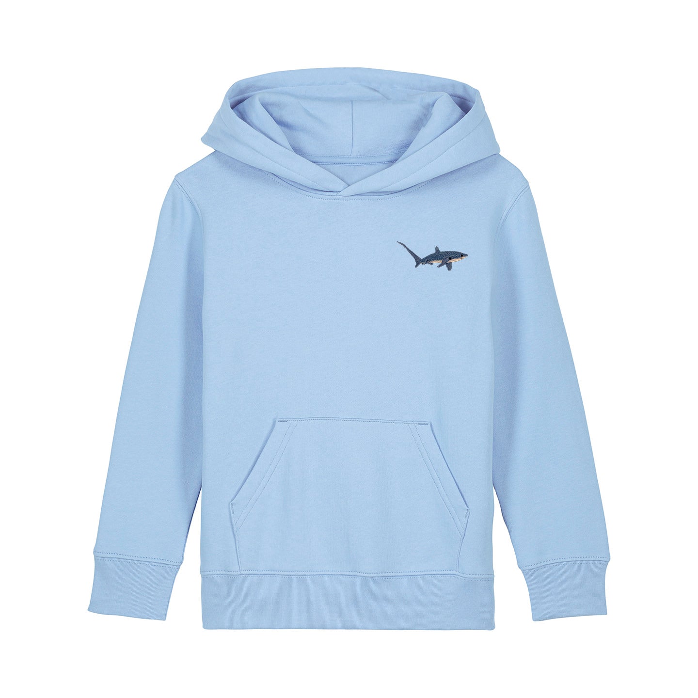 Thresher Shark Embroidered Kids Hoodie