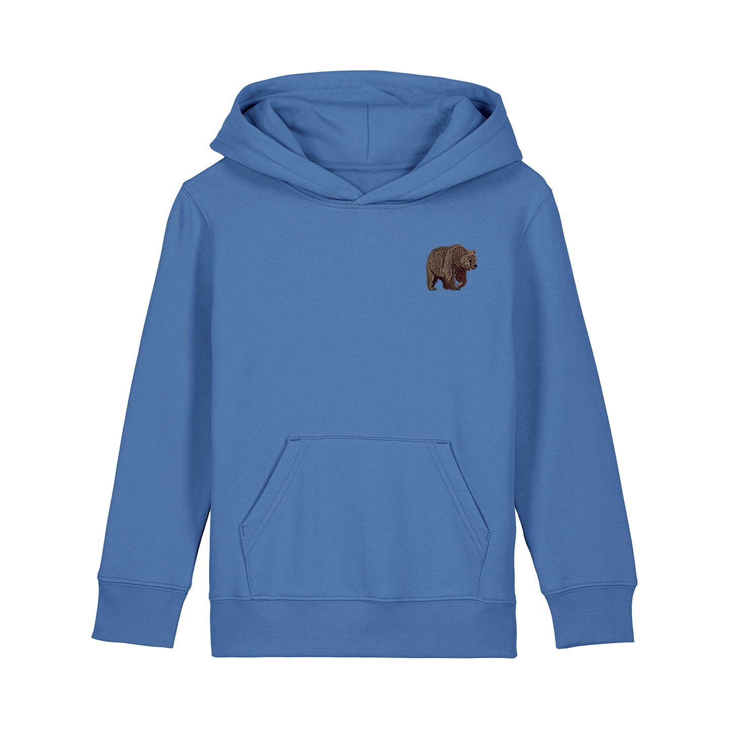 Brown Bear Embroidered Kids Hoodie