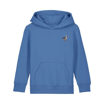 Greylag Goose Embroidered Kids Hoodie