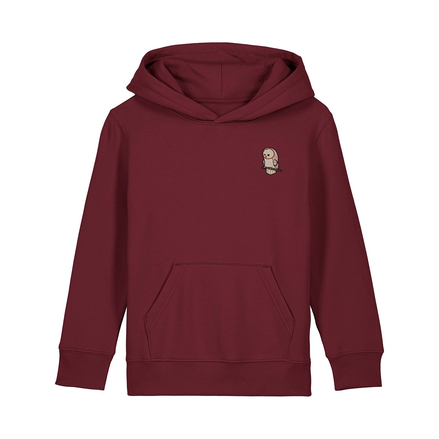 Barn Owl Cute Embroidered Kids Hoodie