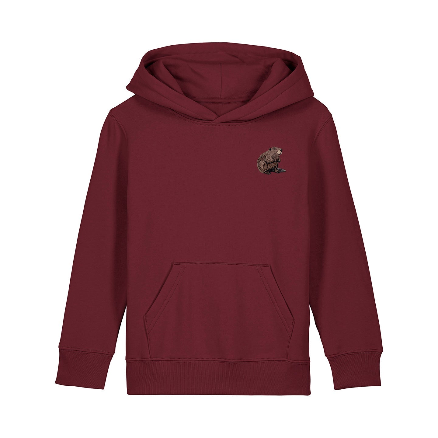 Beaver Embroidered Kids Hoodie