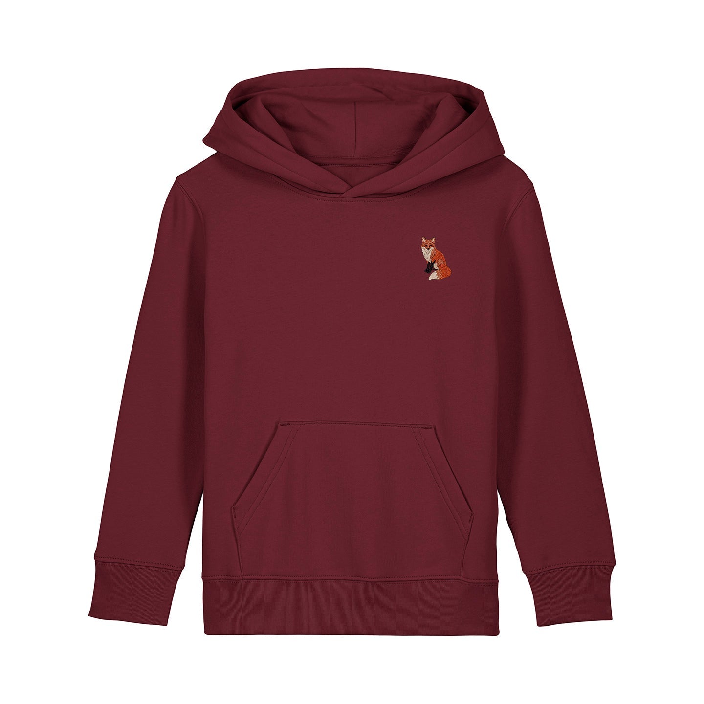 Fox Embroidered Kids Hoodie