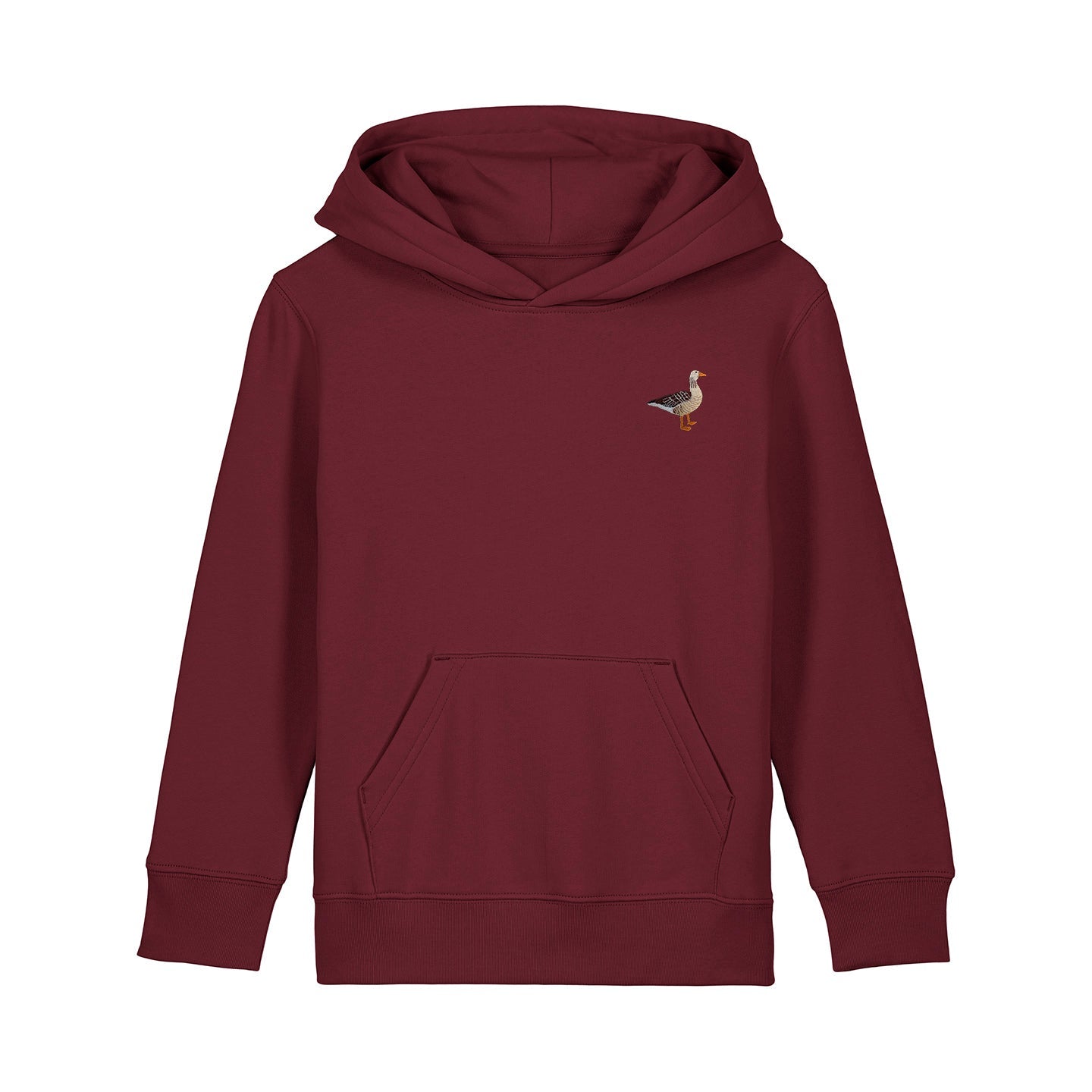 Greylag Goose Embroidered Kids Hoodie