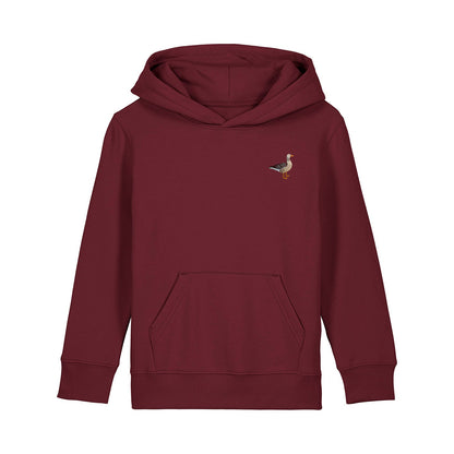 Greylag Goose Embroidered Kids Hoodie