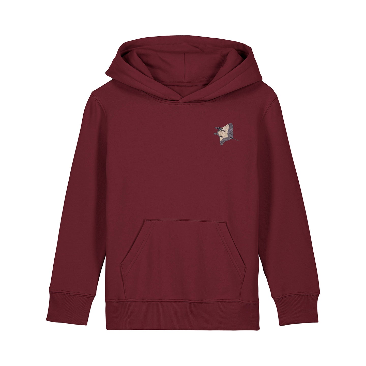 Manta Ray Embroidered Kids Hoodie