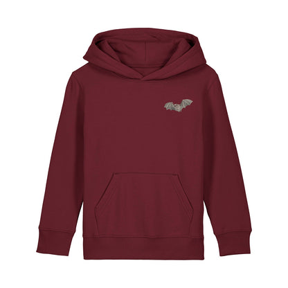 Natterer's Bat Embroidered Kids Hoodie