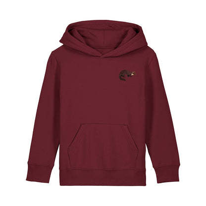Pine Marten Embroidered Kids Hoodie