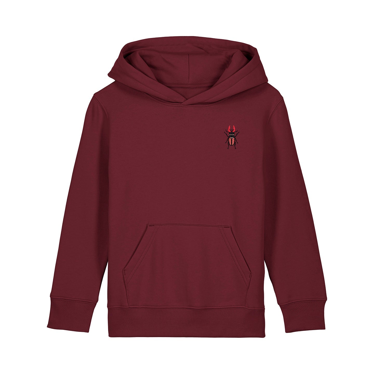 Stag Beetle Embroidered Kids Hoodie