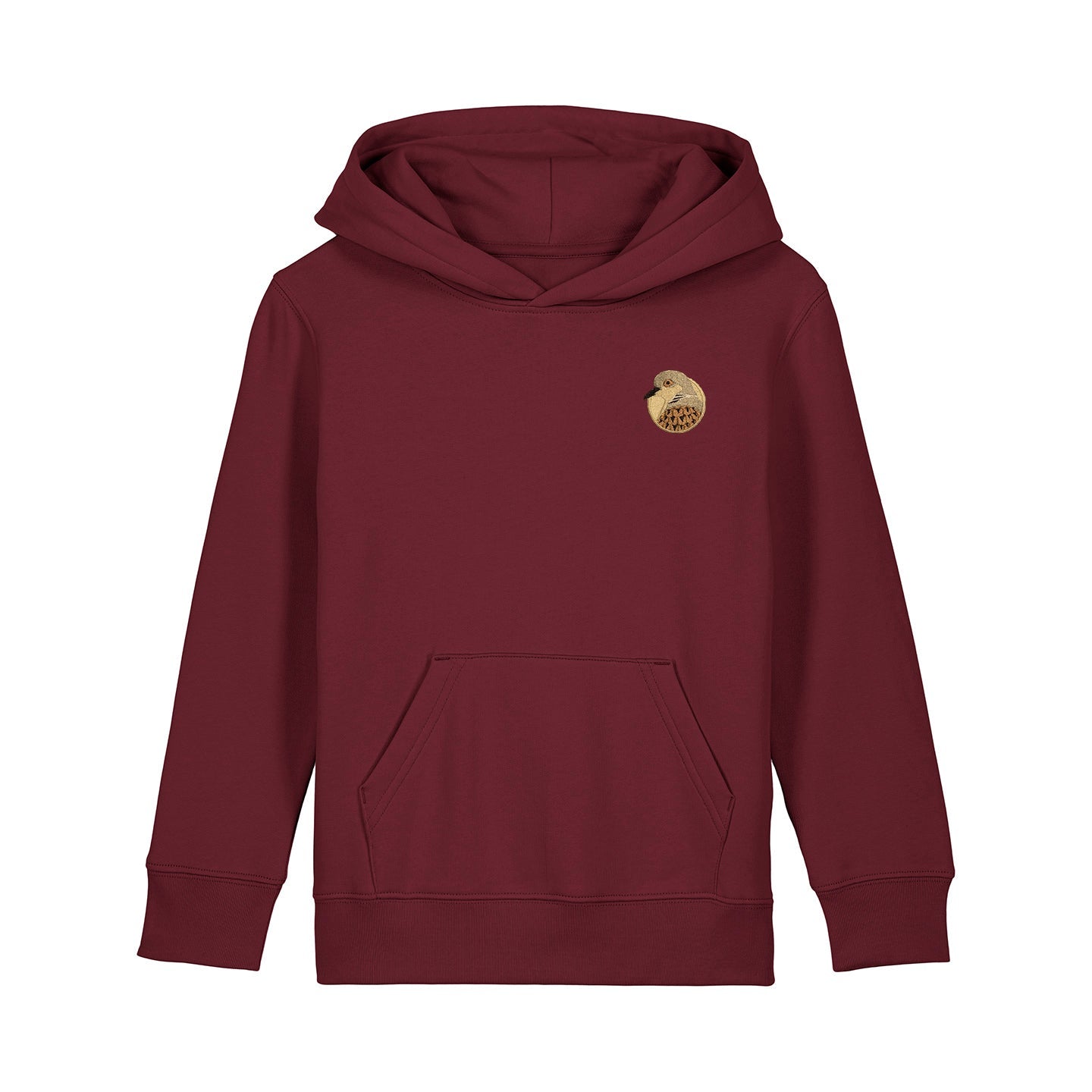 Turtledove Portrait Embroidered Kids Hoodie