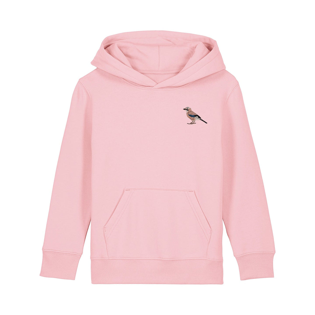 Eurasian Jay Embroidered Kids Hoodie