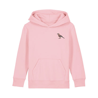 Eurasian Jay Embroidered Kids Hoodie