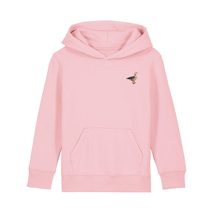 Greylag Goose Embroidered Kids Hoodie