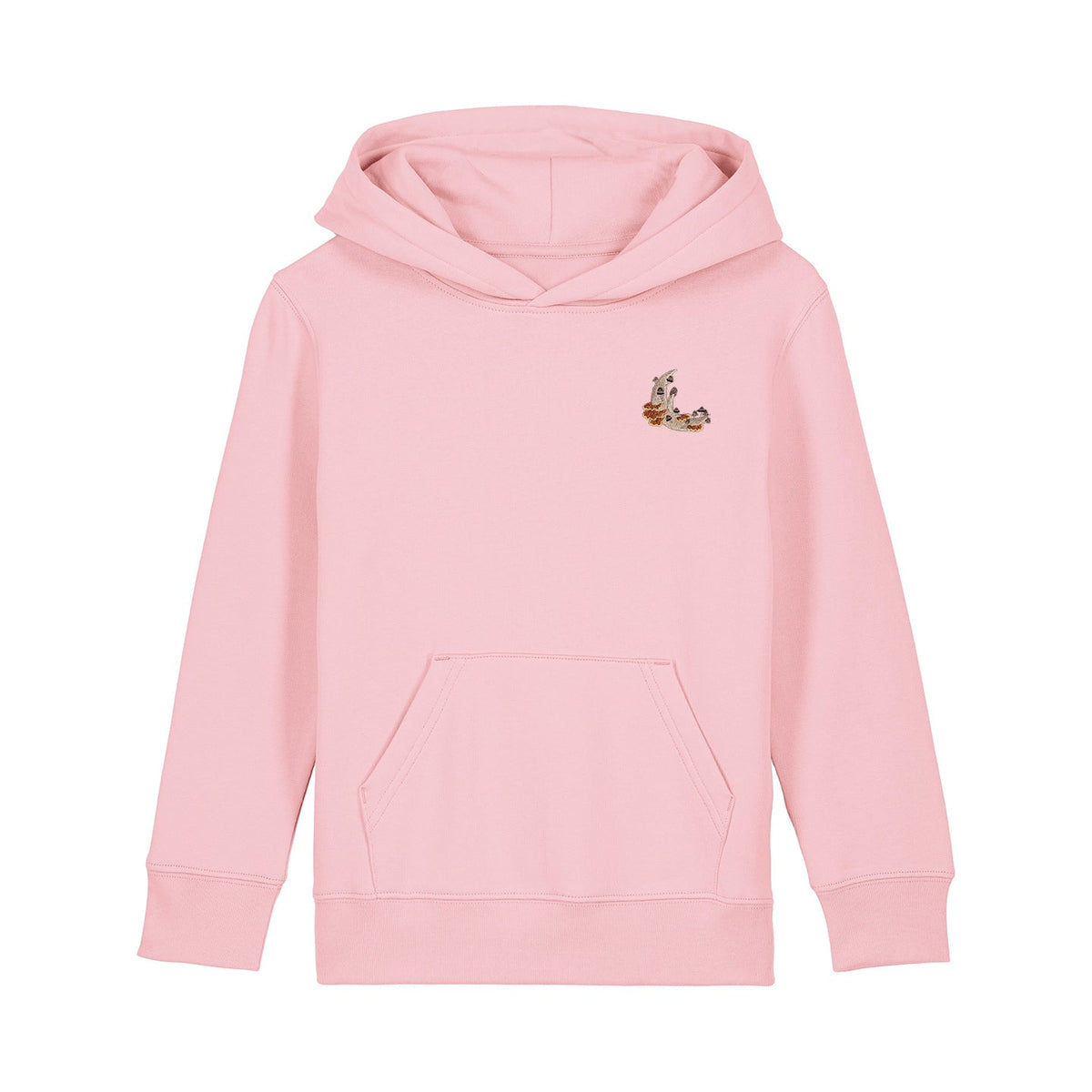 Mushroom Moon Crescent Embroidered Kids Hoodie