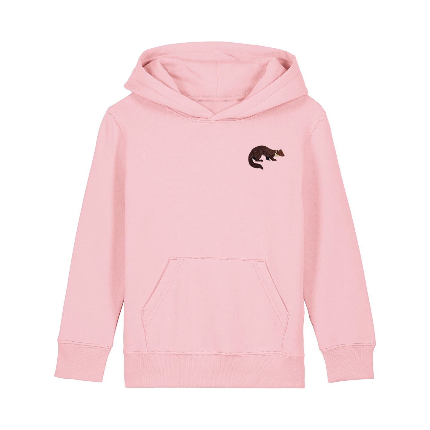 Pine Marten Embroidered Kids Hoodie