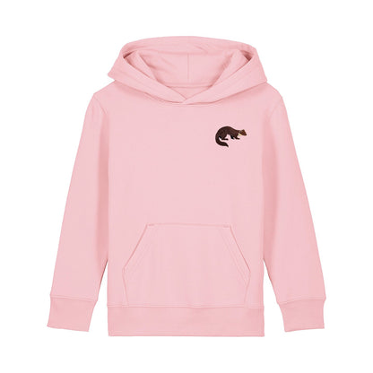 Pine Marten Embroidered Kids Hoodie