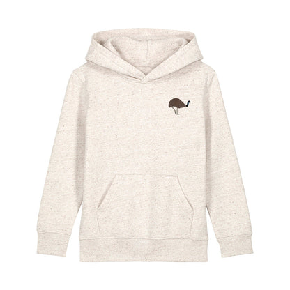 Emu Embroidered Kids Hoodie