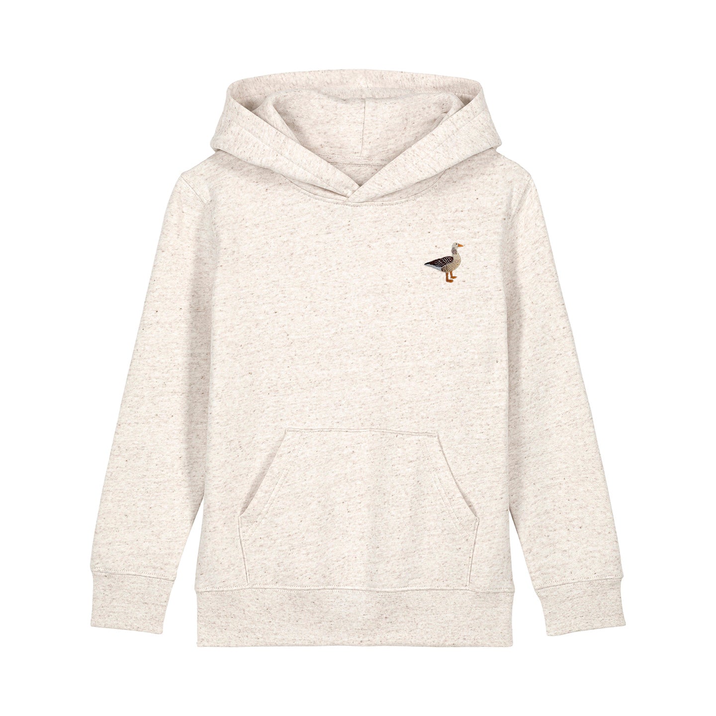 Greylag Goose Embroidered Kids Hoodie