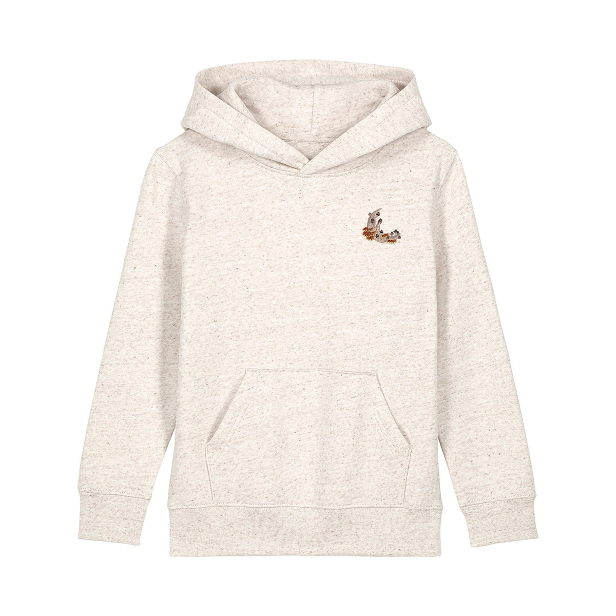 Mushroom Moon Crescent Embroidered Kids Hoodie